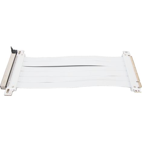 Flexibles, geschirmtes PCIe 3.0 x16-Verlängerungskabel mit 180°-Winkel für Grafikkarten, weiß, 30 cm