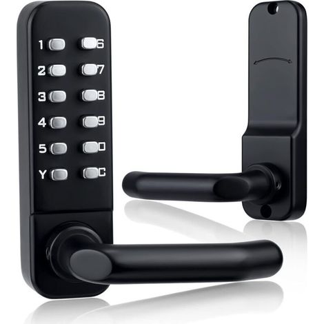 Keyless Mechanical Entry Door Lock – 12-Button Waterproof Keypad – Stainless Steel – Door Thickness 35 to 65mm (1/5)