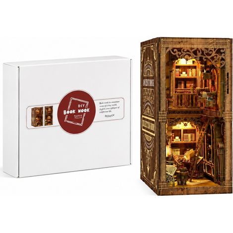 Kit de maquette de maison 3D en bois à monter soi-même, serre-livres, support de livres créatif à assembler à la main, livres anciens personnalisés (1/5)