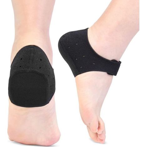 Coussinets de talon noirs, 109cm, une paire, pour soulager les douleurs au talon et la fasciite plantaire.
