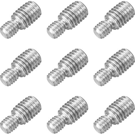 9pcs Boulon à Tige Filetée Double Extrémité M6x6mm à M8x10mm (1/5)