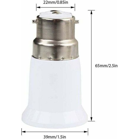 UlisemAdaptateur de douille B22 à E27, convertisseur de pied de lampe, ampoule S, 15 pièces