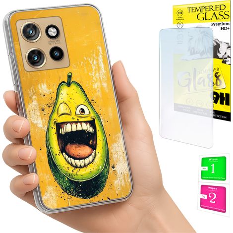 Custodia per Motorola Edge 50 Neo Photo Case Avocado Back + Vetro 9H (1/5)