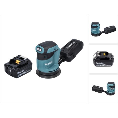 Makita DBO 180 G1 Akku Exzenterschleifer 18 V 125 mm + 1x Akku 6,0 Ah - ohne Ladegerät