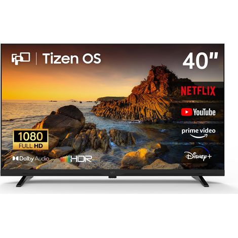 FPD 40 Pouces (102 cm) Smart TV 1080p Full HD HDR 10, Dolby Audio, HDMI, Miracast, Commande vocale, 350+ chaînes TV gratuites, Téléviseur à écran plat (1/5)
