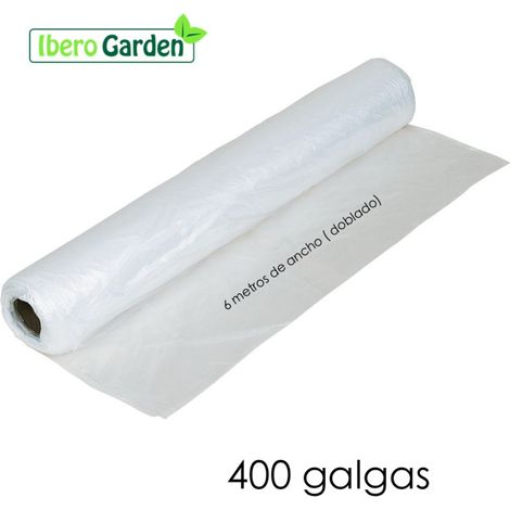 PLÁSTICO NATURAL 400 GALGAS 6 METROS ANCHO (PRECIO X metro lineal)