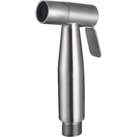 VURAHOME - Douchette à Main Bidet Acier Inoxydable, Douchette Toilette Haute Pression Bidet Spray Pulvérisation Idéal pour WC Suspendu, Nickel Brossé, WS024 (1/5)