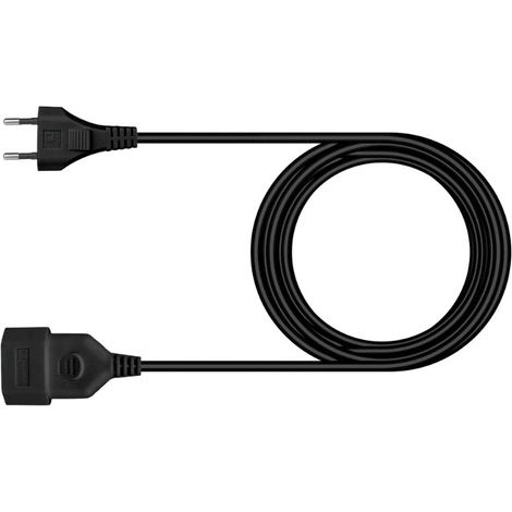 Rallonge plate 230 V 1 GN 3 m 2,5 A noire (1/3)