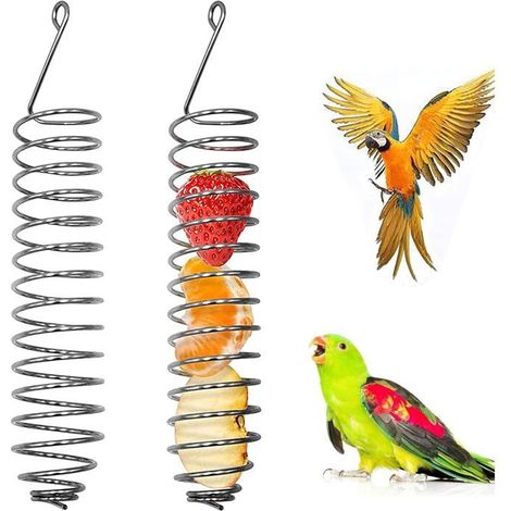 Mangeoire à fruits - KZQ - Panier suspendu - Acier inoxydable - Pour perroquets et oiseaux exotiques (1/5)