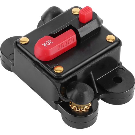 Système audio de voiture porte-fusible disjoncteur automatique 12 V-24 V DC protection stéréo de bateau automatique 30 A, 78 x 51 x 38 mm (1/5)