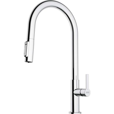 Franke Maris - Mitigeur d'évier FG 3660.031 avec fonction de filtration et douchette extractible, chrome 120.0730.870 (1/5)