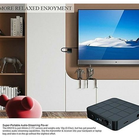 Émetteur Récepteur Bluetooth 5.0 - Transmetteur, Adaptateur Audio Vidéo sans fil Portable 20M 3.5mm RCA (1/4)