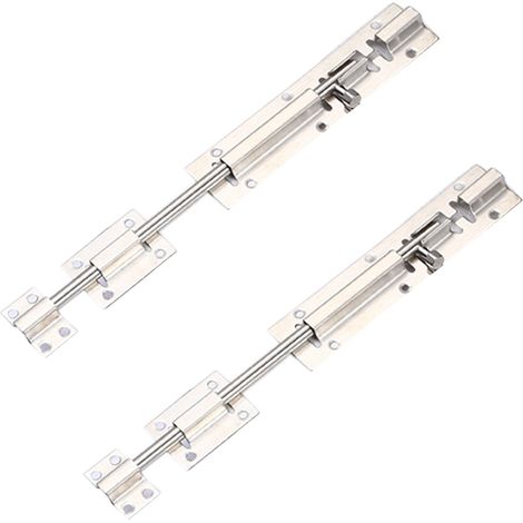 Lot de 2 verrous à barillet, verrous coulissants, verrou coulissant en acier inoxydable épais, 30,5 cm (12 pouces)