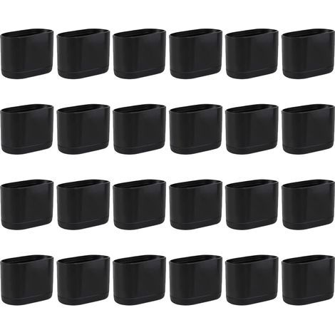 Embout De Chaise - 15x30 mm - Pour Pieds De Chaise Et De Table En Plastique - Protection Sol Et Meuble - 24 Pièces (1/5)