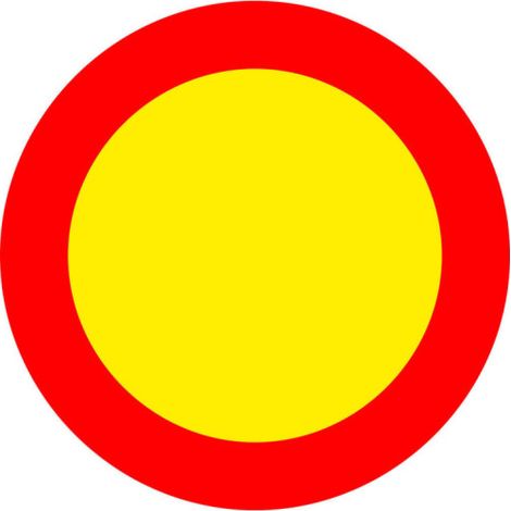 Señal de obra circulación prohibida en acero galvanizado SEKURECO                                                          90 cm (1/3)