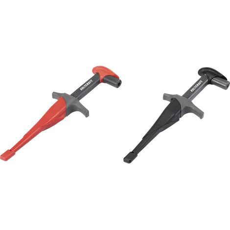 VOLTCRAFT MSK-115 Jeu de pinces crocodiles de sécurité femelle 4 mm CAT III 1000 V, CAT IV 600 V noi
