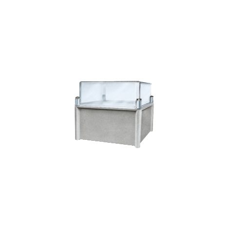 Thalassa PLS - Boite avec couvercle transparent 36x54x23 Ral 7035 - NSYPLS3654AG