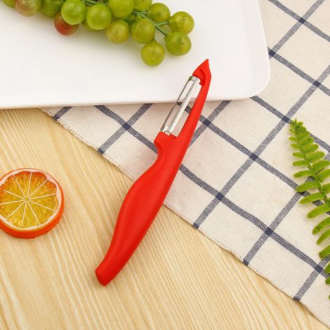 Éplucheur à fruits et légumes F20015, gamme Elios, lame en acier inoxydable à double tranchant, ambidextre, rouge, 17 cm, 11 (1/2)