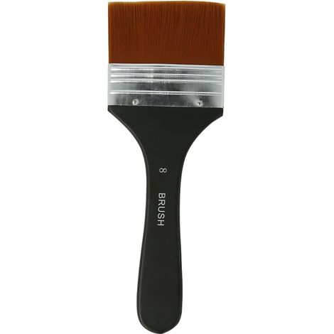 Set of Flat Nylon Paint Brushes, 7 Sizes 2-8 (1/5)