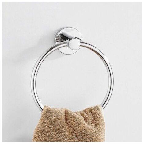 Wandmontierter Handtuchring aus Edelstahl. Runder Handtuchhalter für Bad, Küche und Schlafzimmer. (1/5)