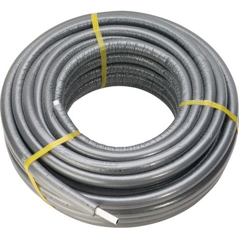 Viega Sanfix Fosta-Rohr PE-Xc/Al/PE-Xc, Rundumdämmung 9mm 2102.5, d. 16x2,2mm, Länge 50m, Kunststoff, Grau (1/3)