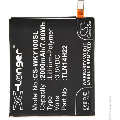 NX - Batterie téléphone, smartphone, GSM pour Wiko 3.8V 2000mAh - TLE14E20TLN14H22 (1/3)