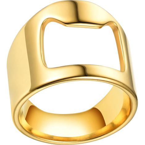 Barkeeper-Ring, integrierter Flaschenöffner – tragbarer Flaschenöffner  Stilvoller Barkeeper-Ring aus Titanstahl, tragbarer und origineller Flaschenöffner für Barkeeper (1/5)
