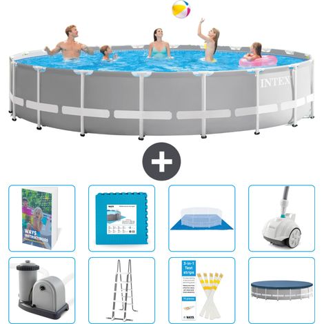 Prism Frame Pool Rund - 610x132 cm - 9-teilig S531