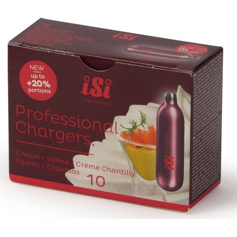 iSi set 10 pezzi capsule sifone panna acciaio