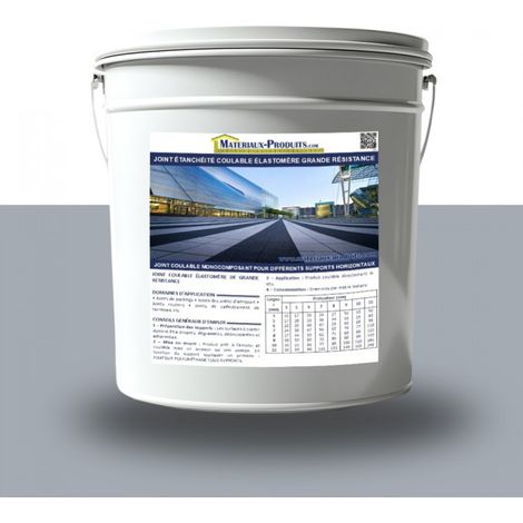 Joint étanchéité coulable élastomère grande résistance - 5 Kg Gris béton - MATPRO (1/4)