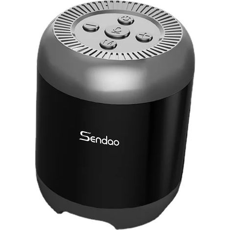 Mini enceinte Bluetooth (noire), portable, basses puissantes, 18 heures d'autonomie, son stéréo clair (1/5)