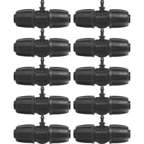 10 pieces of 8/11 capillaries turn 6mm variable diameter three-way lock, capillary joints of different diameters do not fall off, irrigation micro-spray gardening (1/5)
