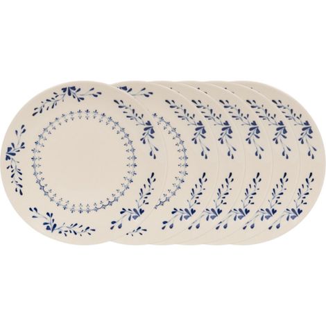 Table Passion - Assiette plate Appoline bleue 27 cm (lot de 6) (1/4)