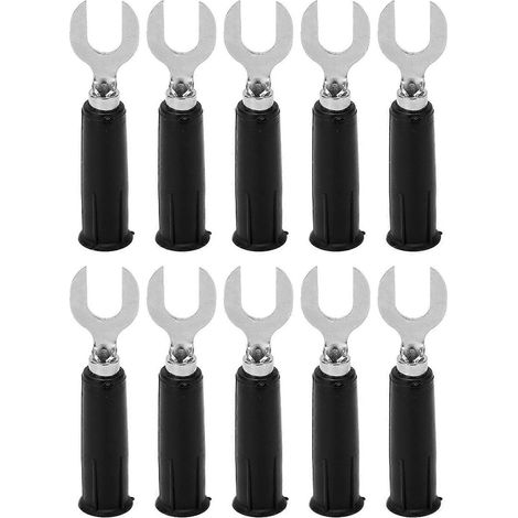 10 Stück J.20019 6 mm U-förmiger Einsatzstecker, hochdruckbeständiger Y-Typ-Bananenstecker für elektronische Anwendungen