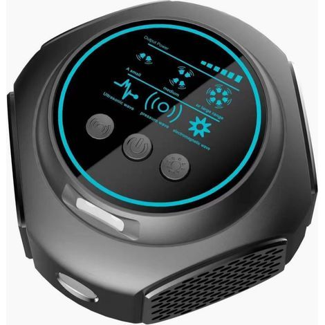 Ultrasonic rodent repellent, 360° flashing, indoor use, 300 square meter coverage (black) (1/5)