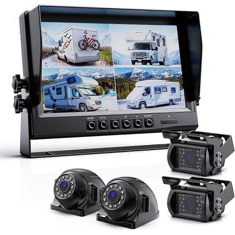 Kit caméra de recul 1080p, moniteur DVR HD 9 pouces, noir (1/5)