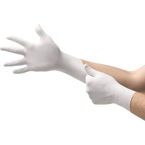 1 boîte de gants jetables épais blancs taille L