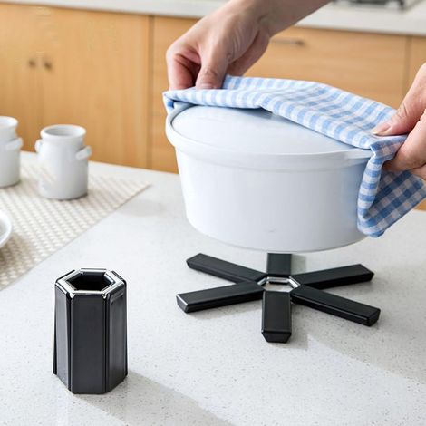 Sous-main isolant thermique pliable et créatif, utilisable comme napperon, dessous de plat ou dessous de tasse, antidérapant, résistant à la chaleur et lavable, pour casseroles et poêles, accessoire d