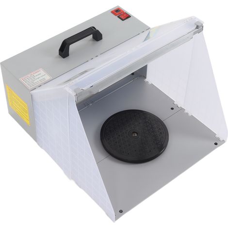 Cabine de peinture pliable, portable et silencieuse pour aérographe, avec filtre d'extraction et LED, pour jouets, maquettes et loisirs créatifs (prise UE). (1/5)