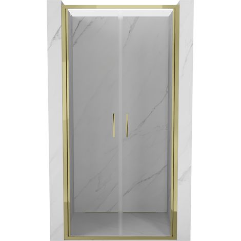 Mexen Exo portes de douche à double battant 100 cm, transparent, doré - 814-100-000-50-00 (1/5)
