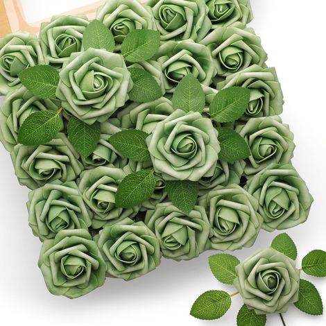 50 Fleurs, Tige 20,3cm, Mousse Latex, Décoration Mariage, DIY (1/5)