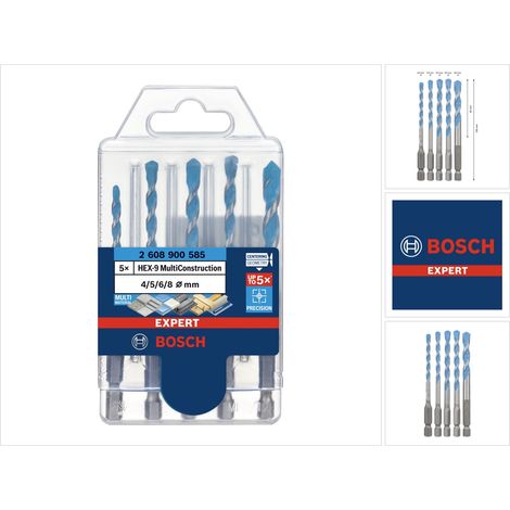 Set di 5 Punte BOSCH EXPERT HEX-9 MultiConstruction (2 608 900 585) (1/5)