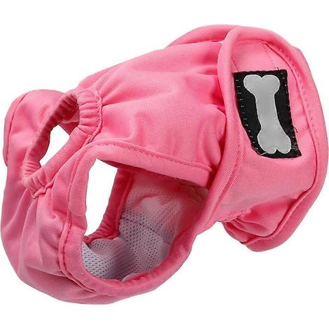 Sous-vêtements lavables pour chien, réduisent la gêne des chiots en chaleur - Rose moyen (1/4)