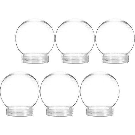 Boules de neige en plastique, idéales pour les jeux de ballons à eau, 6 récipients transparents à monter soi-même (1/5)