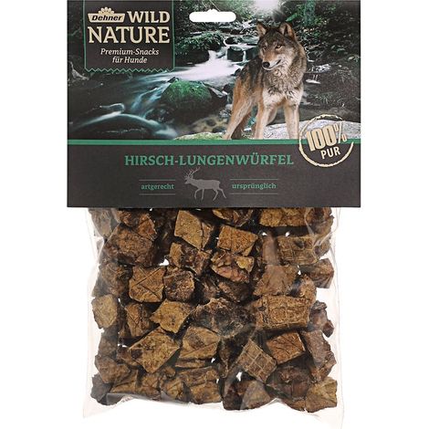 Dehner, Wild Nature, Snack per Cani, cubetti di polmone di Cervo, 200 g (1/5)