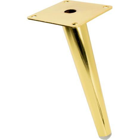 Pata de mueble, pasador dorado oblicuo, altura 18 cm (1/4)