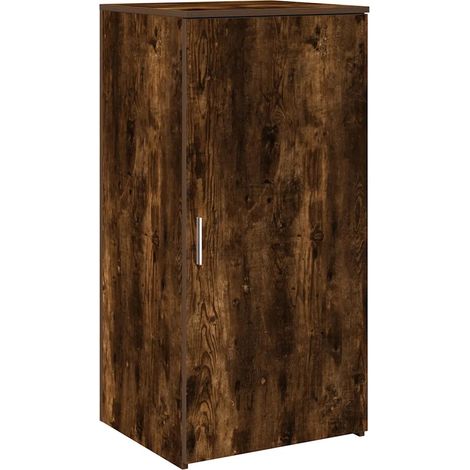 Armadio portaoggetti rovere fumo 50 x 45 x 103 cm praticità moderna uso ufficio in legno multistrato rovere fumo 020051215