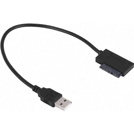 Schlankes SATA-auf-USB-2.0-Adapterkabel, 13-poliger Stecker auf USB-Anschluss für PC- und Laptop-CD/DVD-Laufwerk (1/5)