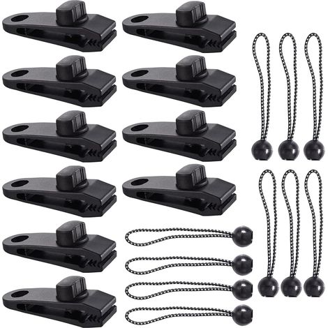 Tent Tarp Clip, 20 Pieces Tarp Clamp, Tent Clips, Heavy Duty Tarp Clips, Tarp Clip Awnings, Crocodile Mouth Tent Clips for Tents, Tarps, Awnings, Caravans (20pcs)
