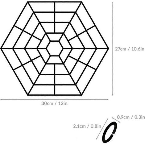 Filet de pêche, filet hexagonal de protection pour bassin, 20 pièces par paquet, en plastique. (1/5)